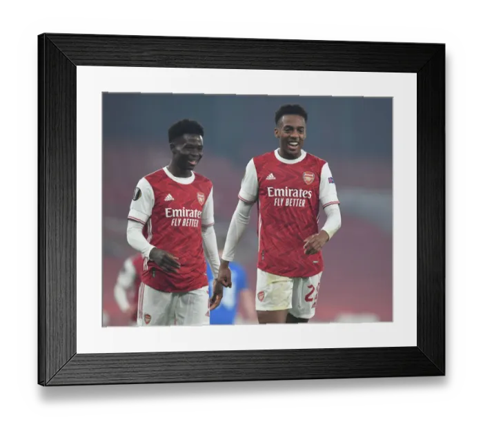 Framed Print : Joe Willock Scores His Fourth: Arsenal's Europa League Triumph over Molde