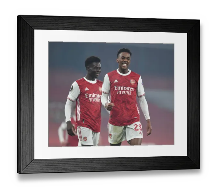 Framed Print : Joe Willock Scores His Fourth Goal: Arsenal's Europa League Victory over Molde