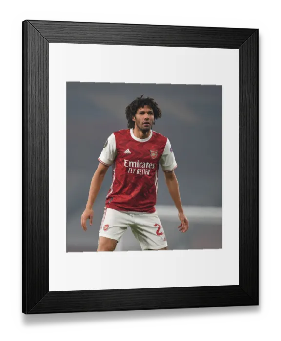 Framed Print : Mo Elneny in Action: Arsenal vs Molde FK, Europa League 2020-21
