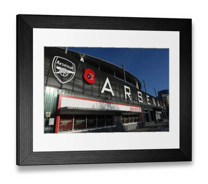 Framed Print : Pre-Match Atmosphere at Emirates Stadium: Arsenal FC vs Molde FK, UEFA Europa League 2020-21