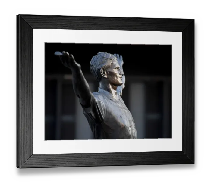 Framed Print : Tony Adams Statue: Arsenal's Legendary Captain Greets Europa League Opponents at Emirates Stadium Framed Print : Tony Adams Statue: Arsenal's Legendary Captain Greets Europa League Opponents at Emirates Stadium