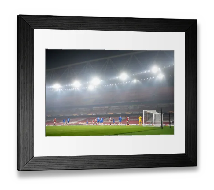 Framed Print : Arsenal vs Molde: UEFA Europa League at Emirates Stadium, London (2020-21) Framed Print : Arsenal vs Molde: UEFA Europa League at Emirates Stadium, London (2020-21)