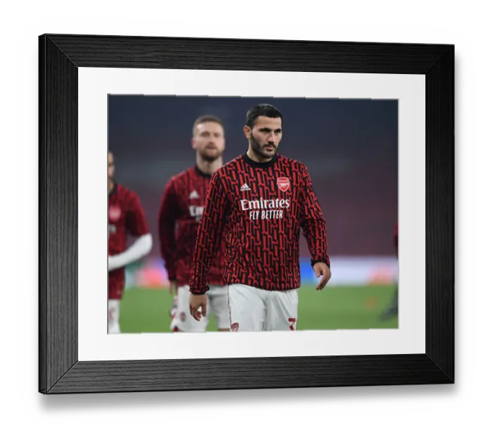 Framed Print : Arsenal FC vs Molde FK: Sead Kolasinac Warming Up - UEFA Europa League 2020-21 Framed Print : Arsenal FC vs Molde FK: Sead Kolasinac Warming Up - UEFA Europa League 2020-21