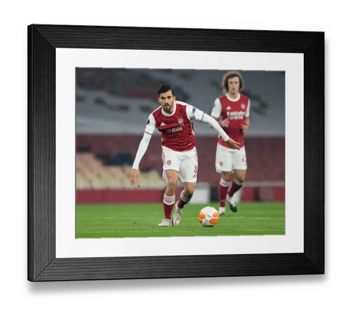 Framed Print : Dani Ceballos in Action: Arsenal vs Molde FK, Europa League 2020-21