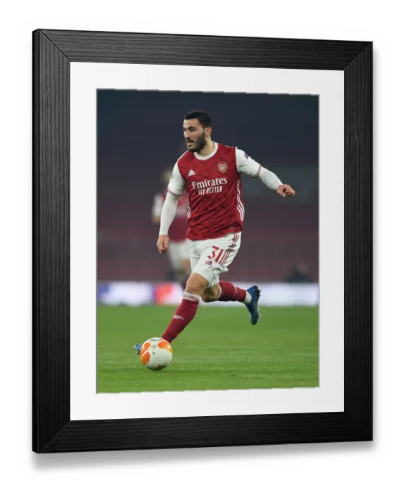 Framed Print : Arsenal's Sead Kolasinac in Action during Europa League Clash against Molde FK