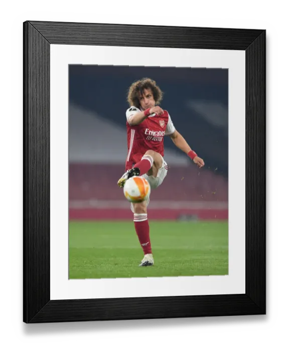 Framed Print : Arsenal's David Luiz in Action during UEFA Europa League Match against Molde FK Framed Print : Arsenal's David Luiz in Action during UEFA Europa League Match against Molde FK
