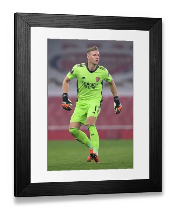 Framed Print : Arsenal's Bernd Leno Focuses in Europa League Clash Against Molde FK Framed Print : Arsenal's Bernd Leno Focuses in Europa League Clash Against Molde FK