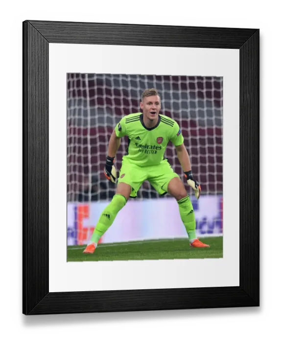 Framed Print : Arsenal's Bernd Leno Focused in Europa League Clash Against Molde FK Framed Print : Arsenal's Bernd Leno Focused in Europa League Clash Against Molde FK