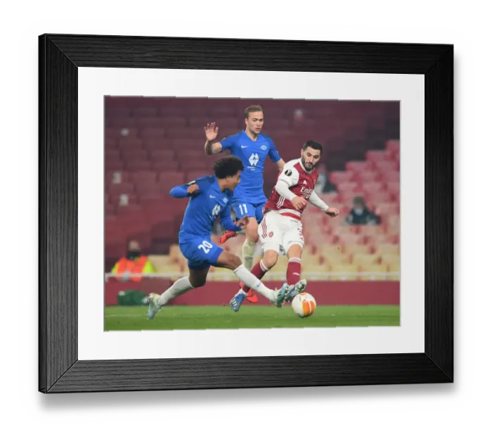 Framed Print : Arsenal's Sead Kolasinac Faces Off Against Molde in Europa League Match at Emirates Stadium Framed Print : Arsenal's Sead Kolasinac Faces Off Against Molde in Europa League Match at Emirates Stadium