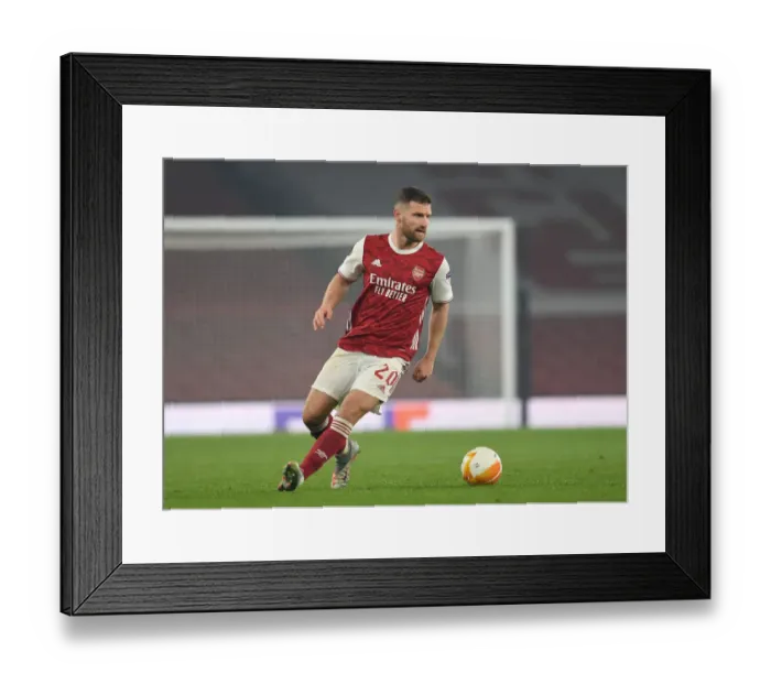 Framed Print : Mustafi in Action: Arsenal vs Molde, Europa League 2020-21