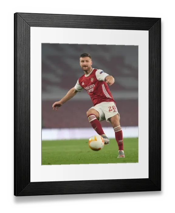Framed Print : Arsenal's Mustafi in Action: Arsenal vs. Molde, Europa League 2020-21