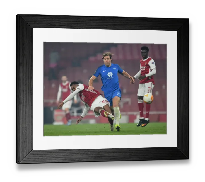 Framed Print : Joe Willock Scores Arsenal's Fourth Goal in Europa League Match Against Molde Framed Print : Joe Willock Scores Arsenal's Fourth Goal in Europa League Match Against Molde