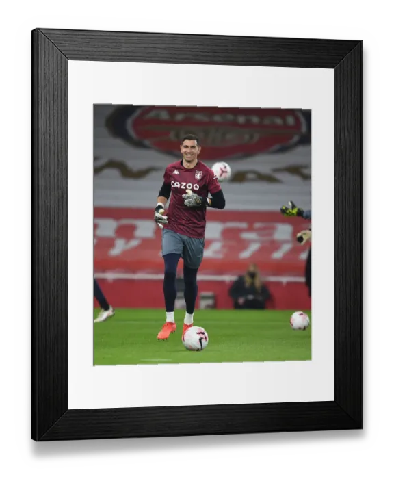 Framed Print : Arsenal vs Aston Villa: Empty Emirates in the Premier League Amidst Coronavirus Restrictions (2020-21)