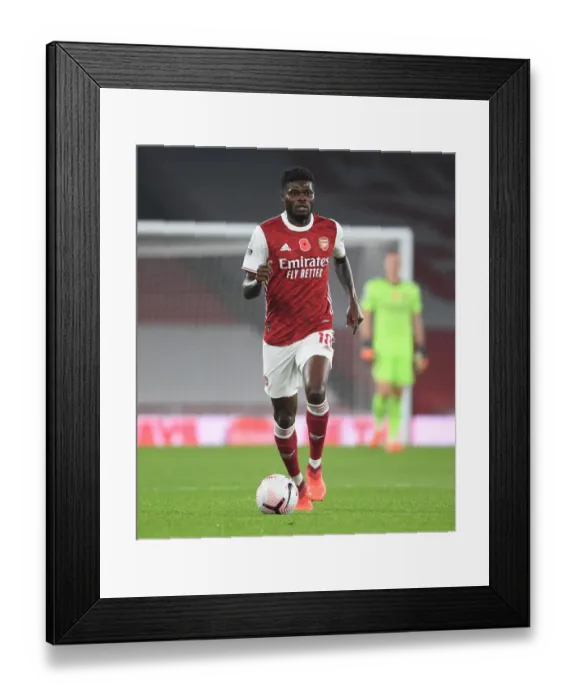 Framed Print : Thomas Partey in Action: 2020-21 Arsenal vs. Aston Villa (Behind Closed Doors)