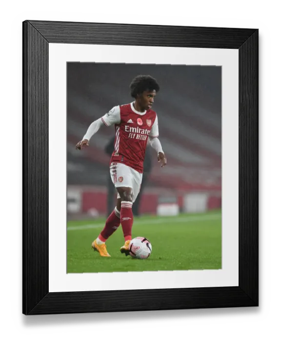 Framed Print : Arsenal vs Aston Villa: Empty Emirates Stadium in the Premier League (2020-21)