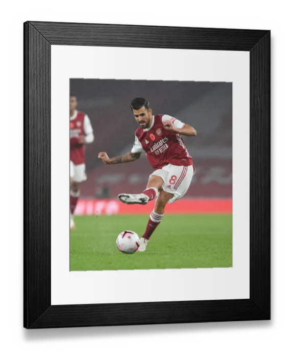 Framed Print : Arsenal vs Aston Villa: Emirates Stadium Showdown in Empty Premier League Match (2020-21)