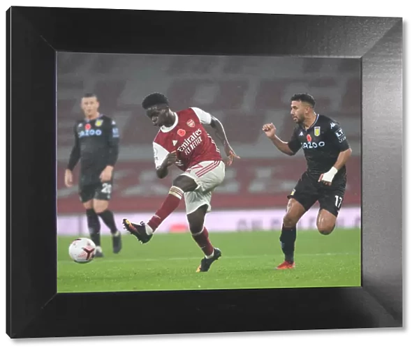 Arsenal vs Aston Villa: Bukayo Saka in Action at Empty Emirates Stadium, Premier League 2020-21