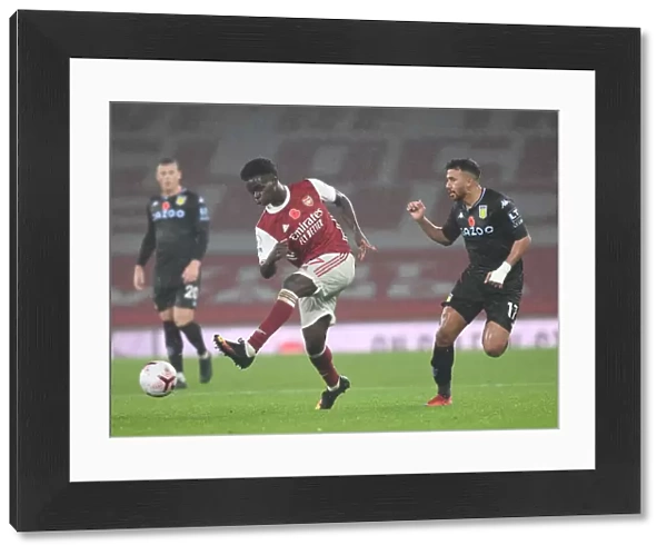 Arsenal vs Aston Villa: Bukayo Saka in Action at Empty Emirates Stadium, Premier League 2020-21