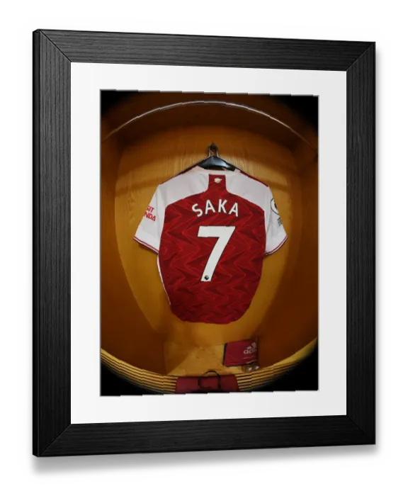 Framed Print : Arsenal's Empty Emirates: Sakas Hanger Awaits Aston Villa