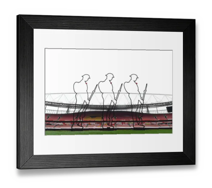 Framed Print : Remembrance Day at Empty Emirates: Arsenal vs. Aston Villa, Premier League 2020-21