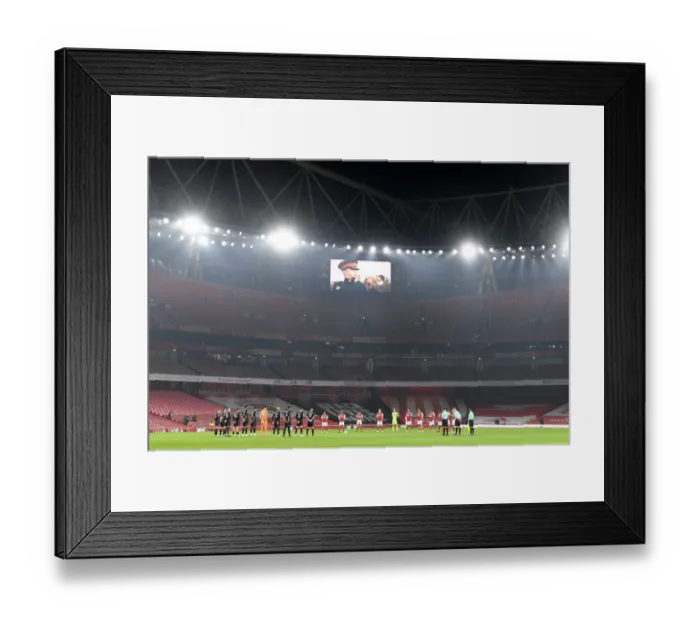 Framed Print : Remembrance Day at Empty Emirates Stadium: Arsenal vs. Aston Villa, Premier League 2020-21 Framed Print : Remembrance Day at Empty Emirates Stadium: Arsenal vs. Aston Villa, Premier League 2020-21