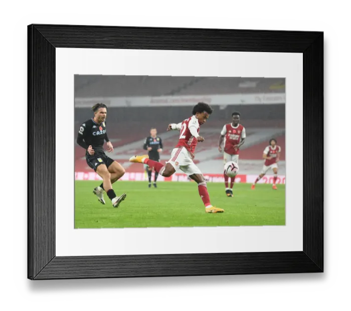 Framed Print : Arsenal vs Aston Villa: Empty Emirates Showdown in the Premier League (2020-21) Framed Print : Arsenal vs Aston Villa: Empty Emirates Showdown in the Premier League (2020-21)