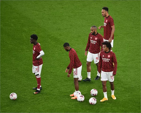 Arsenal Players Warm Up: Arsenal vs Aston Villa, Premier League 2020-21