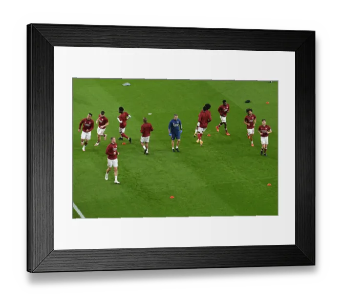 Framed Print : Arsenal vs Aston Villa: Premier League Team Warm-Up at Emirates Stadium (2020-21) Framed Print : Arsenal vs Aston Villa: Premier League Team Warm-Up at Emirates Stadium (2020-21)