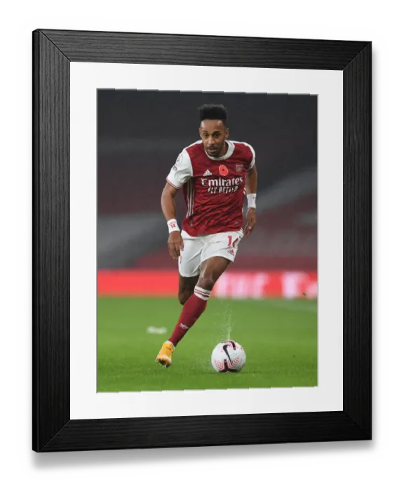 Framed Print : Arsenal's Aubameyang Shines in Arsenal vs. Aston Villa Showdown (2020-21) Framed Print : Arsenal's Aubameyang Shines in Arsenal vs. Aston Villa Showdown (2020-21)