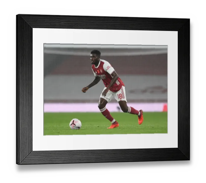 Framed Print : Thomas Partey in Action: Arsenal vs. Aston Villa, Premier League 2020-21