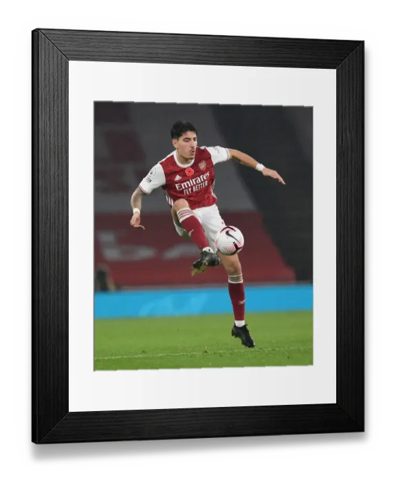 Framed Print : Bellerin in Action: Arsenal vs. Aston Villa, 2020-21 Premier League