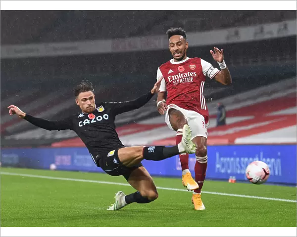 Aubameyang vs. Cash: Intense Battle between Arsenal's Star Striker and Aston Villa's Defender in the Premier League