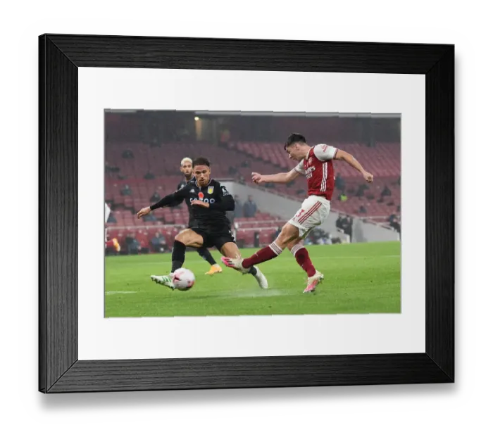 Framed Print : Arsenal vs Aston Villa: Tierney Faces Off Against Cash in Premier League Clash Framed Print : Arsenal vs Aston Villa: Tierney Faces Off Against Cash in Premier League Clash