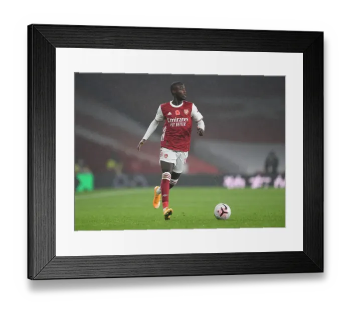 Framed Print : Pepe in Action: Arsenal vs. Aston Villa (2020-21) Framed Print : Pepe in Action: Arsenal vs. Aston Villa (2020-21)