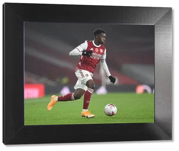 Arsenal's Eddie Nketiah in Action against Aston Villa - Premier League 2020-21
