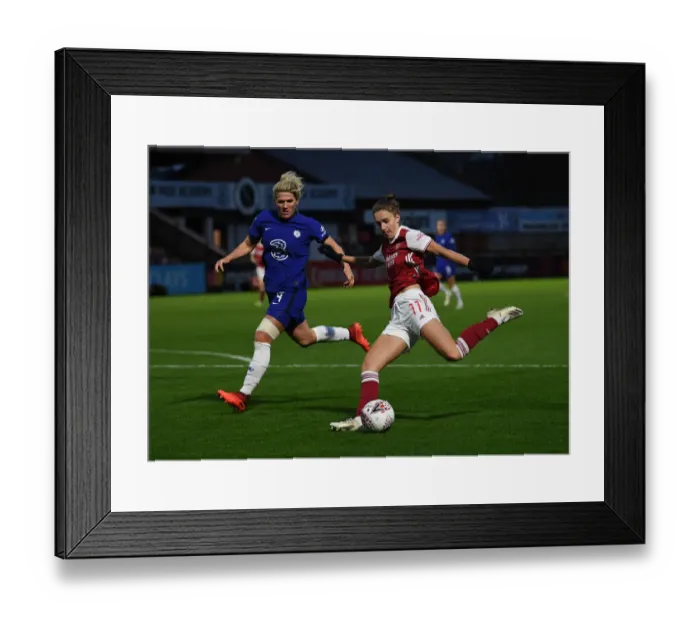 Framed Print : Arsenal vs Chelsea: Miedema vs Bright - Women's Super League Showdown: A Battle at the Top Framed Print : Arsenal vs Chelsea: Miedema vs Bright - Women's Super League Showdown: A Battle at the Top