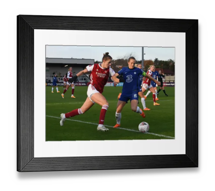 Framed Print : Arsenal vs Chelsea: Miedema and Eriksson Clash in FA WSL Showdown