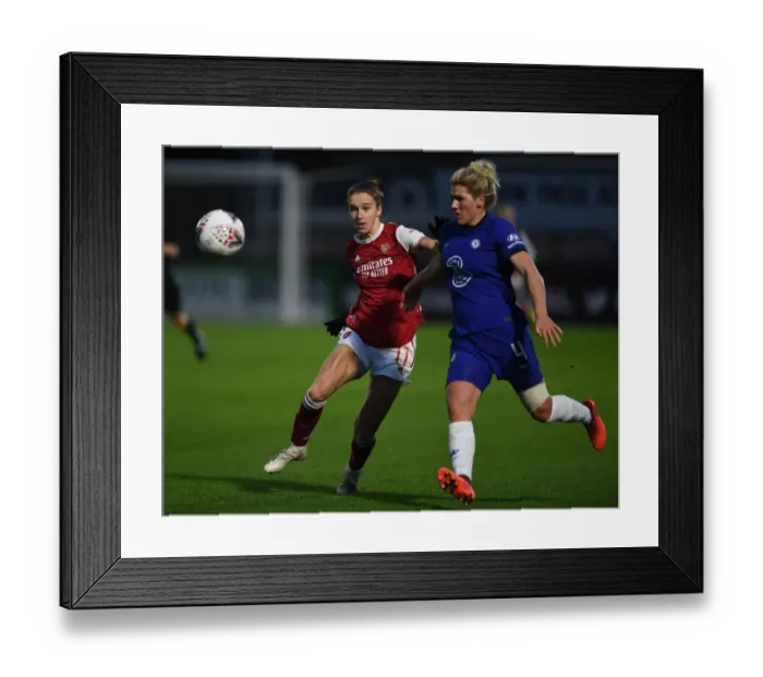Framed Print : Miedema vs. Bright: A Titanic Clash in Arsenal vs. Chelsea FA WSL Showdown Framed Print : Miedema vs. Bright: A Titanic Clash in Arsenal vs. Chelsea FA WSL Showdown