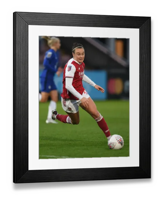 Framed Print : Arsenal's Caitlin Foord in Action: Arsenal Women vs Chelsea Women, Barclays FA WSL Clash at Meadow Park