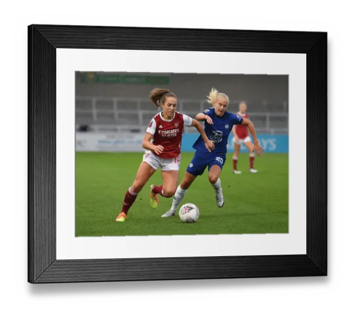 Framed Print : Arsenal vs Chelsea: A Star-Studded Showdown - Lia Walti vs Pernille Harder, FA WSL Clash