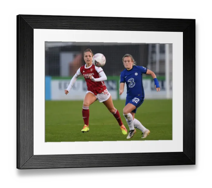 Framed Print : Intense Rivalry: Lia Walti Stifles Erin Cuthbert in Arsenal Women vs. Chelsea Women FA WSL Clash