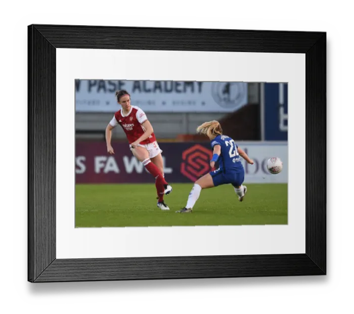 Framed Print : Intense Rivalry: Arsenal Women vs. Chelsea Women Clash in FA WSL Match