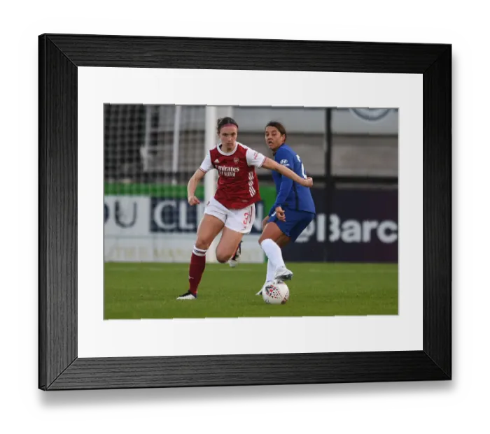 Framed Print : Arsenal vs. Chelsea: A Battle in the FA WSL - Lotte Wubben-Moy vs. Sam Kerr