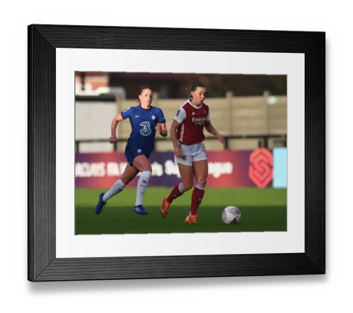 Framed Print : Arsenal vs. Chelsea: Clash in the FA WSL - McCabe vs. Leupolz Battle