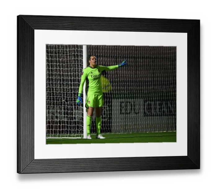 Framed Print : Arsenal vs. Tottenham Women's FA WSL Cup: Lydia Williams Focus Amidst Empty Stands Framed Print : Arsenal vs. Tottenham Women's FA WSL Cup: Lydia Williams Focus Amidst Empty Stands