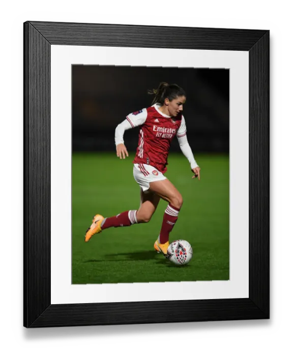 Framed Print : Arsenal Women vs. Tottenham Hotspur Women: FA Womens Continental League Cup Match at Empty Meadow Park Amidst Coronavirus Restrictions