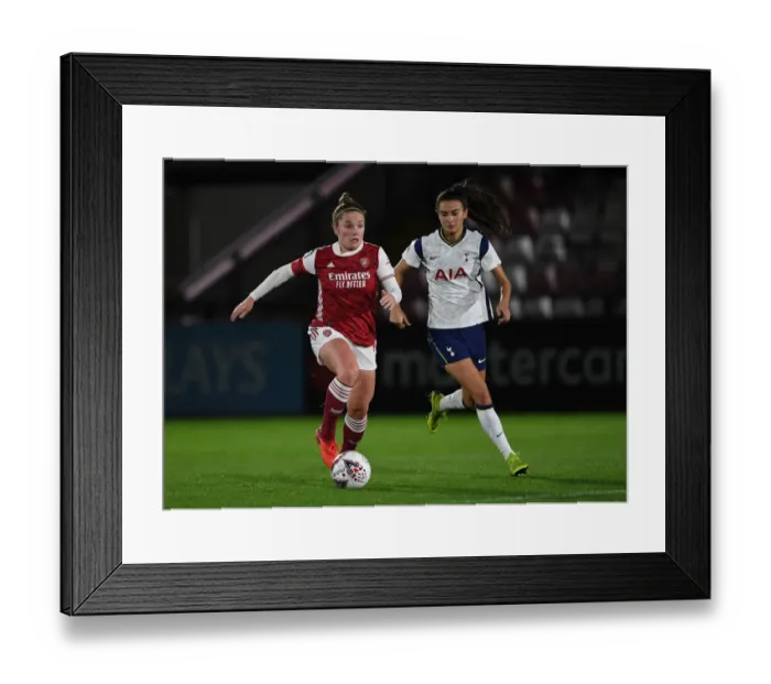 Framed Print : Arsenal vs. Tottenham Women's FA Womens Continental League Cup Clash Amidst Pandemic Restrictions