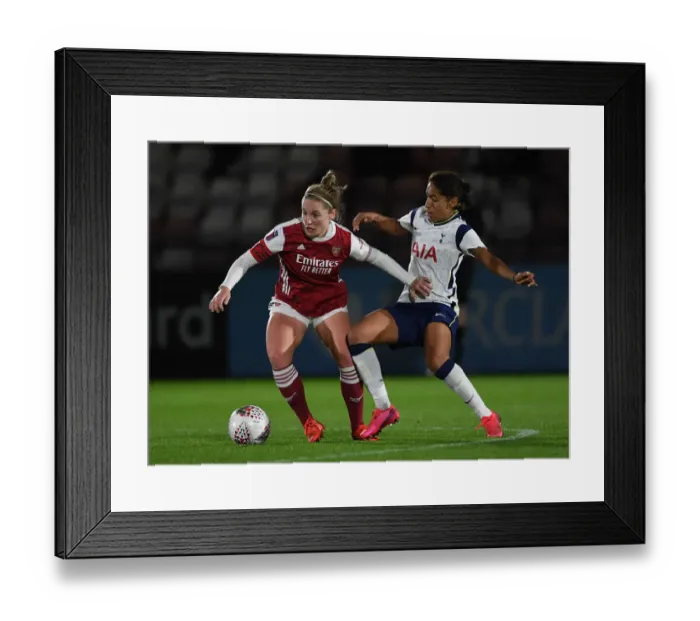 Framed Print : Arsenal vs. Tottenham Women: FA Womens Continental League Cup Clash Amidst Empty Stands Framed Print : Arsenal vs. Tottenham Women: FA Womens Continental League Cup Clash Amidst Empty Stands