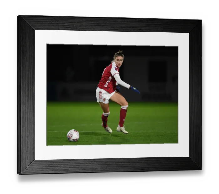 Framed Print : Arsenal Women vs. Tottenham Hotspur Women: FA Womens Continental League Cup Match at Empty Meadow Park Amidst Coronavirus Restrictions