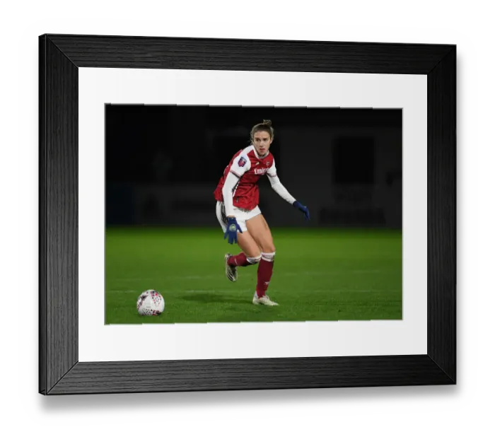 Framed Print : Vivianne Miedema Battles for Arsenal Victory in Empty FA Womens Continental League Cup Stands